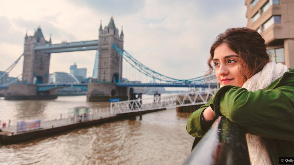 Mujer en Londres