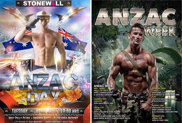 Sydney clubs come under fire for Anzac party promos. Source: Supplied