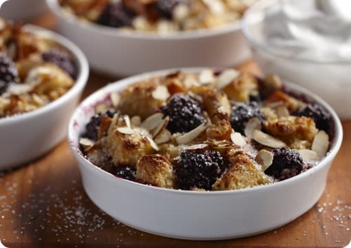 Blackberry Almond Bread Pudding