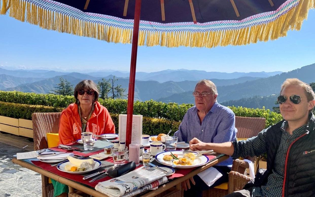 Fiona and family in India