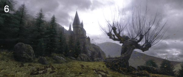 Hogwarts and the Whomping Willow. Harry Potter More Facebook Page