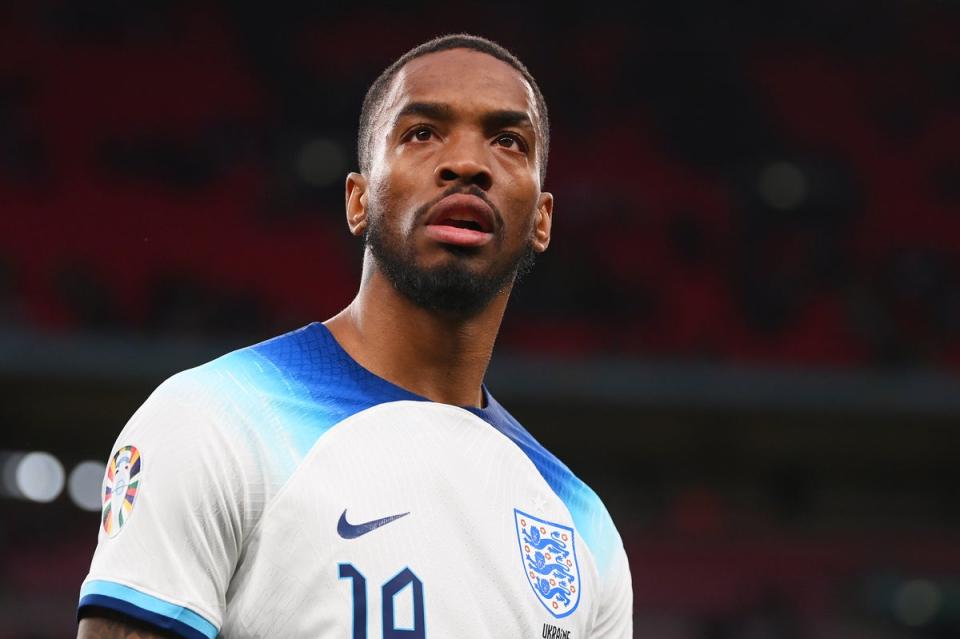 Dream fulfilled: Ivan Toney finally made his senior England debut against Ukraine at Wembley (The FA via Getty Images)