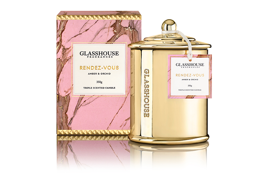 Glasshouse Rendez-Vous - Amber and Orchid Triple Scented Candle