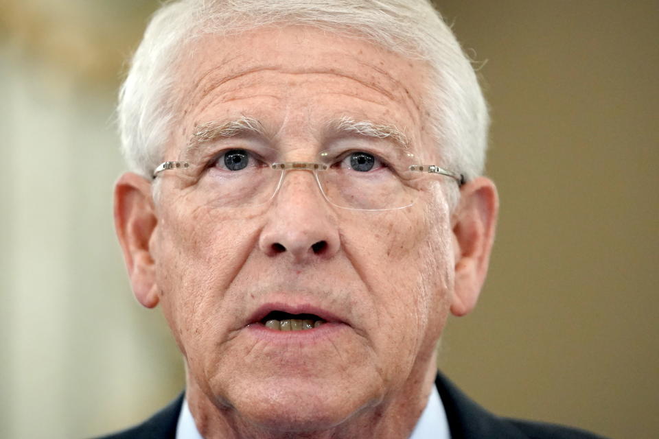 Committee Chairman Roger Wicker (R-MS) makes his opening statement during the Senate Commerce, Science, and Transportation Committee hearing on Capitol Hill in Washington, DC on October 28, 2020. (Greg Nash/Pool via Reuters)