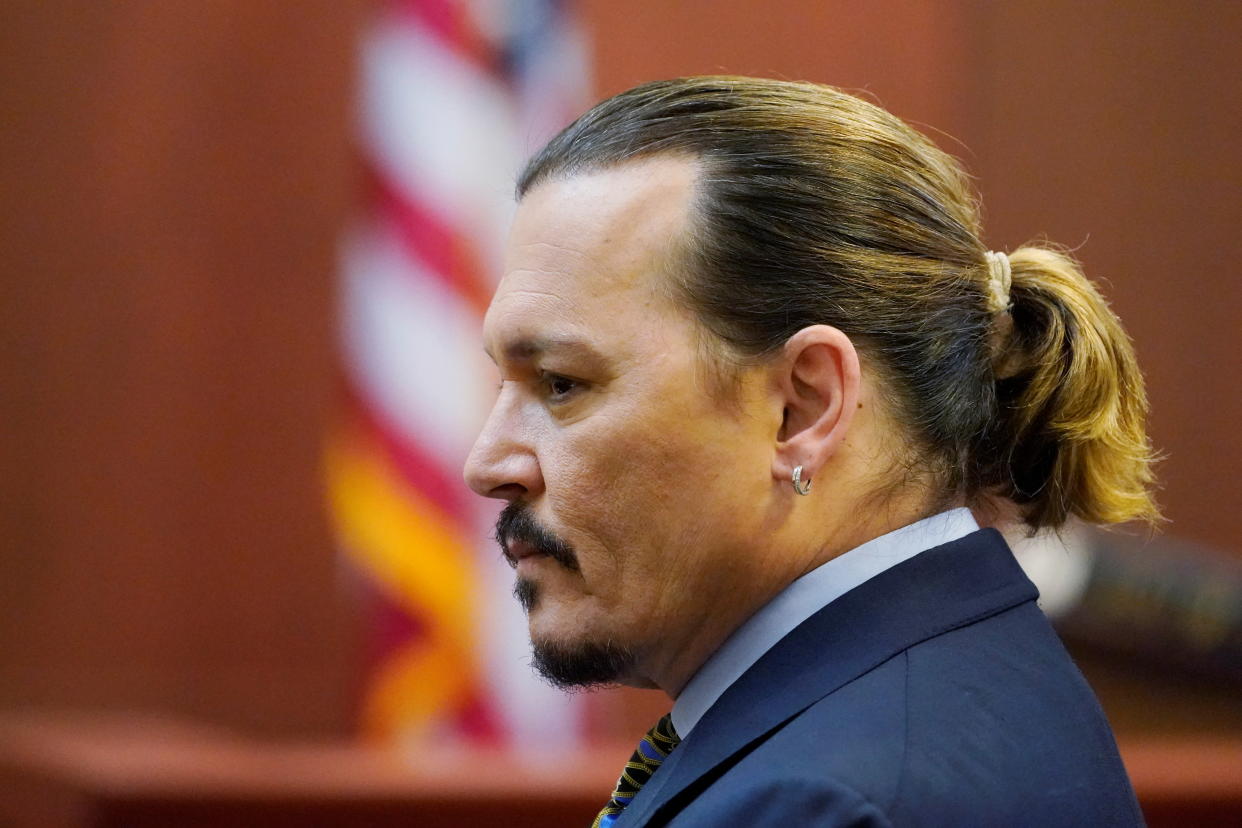 Johnny Depp in court for his defamation case against Amber Heard on Monday, May 23, 2022
