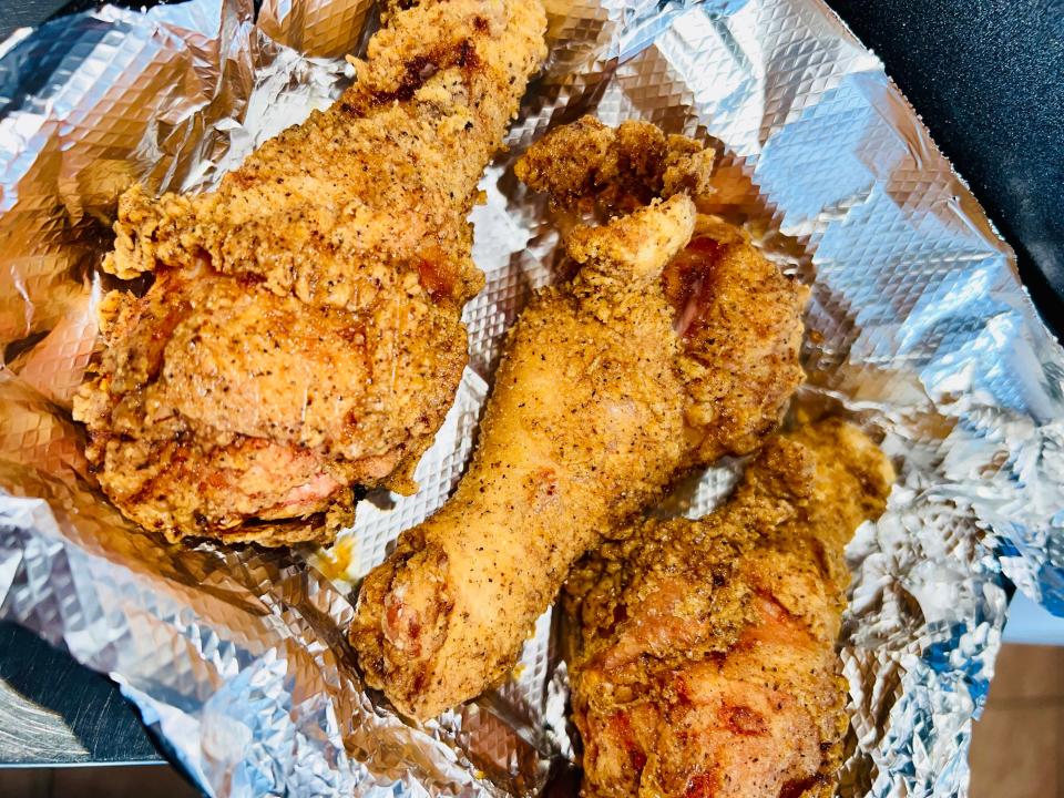 Fried chicken legs from Uncle Chicken's, soon to be available at Uncle Chicken's Chicken Shack in New Smyrna Beach.