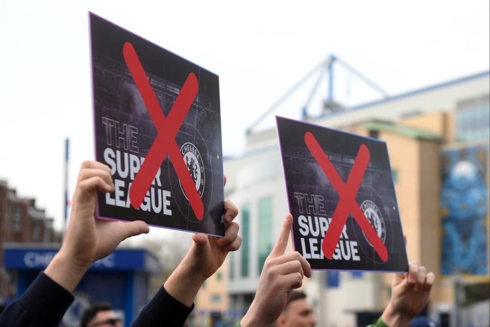 A proposed European Super League sparked outrage among fans (Getty Images)