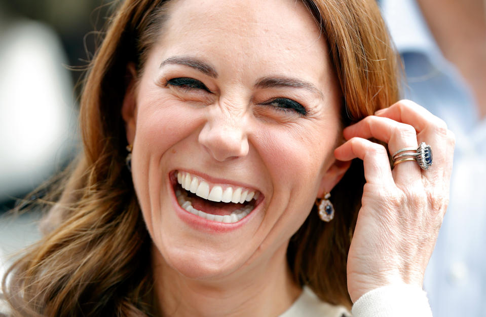 LONDON, UNITED KINGDOM - MAY 07: (EMBARGOED FOR PUBLICATION IN UK NEWSPAPERS UNTIL 24 HOURS AFTER CREATE DATE AND TIME) Catherine, Duchess of Cambridge attends the launch the King's Cup Regatta at the Cutty Sark, Greenwich on May 7, 2019 in London, England. The Regatta will take place in August on the Isle of Wight and see eight sailing boats, two of which skippered by the Duke & Duchess, race for The King's Cup. (Photo by Max Mumby/Indigo/Getty Images)