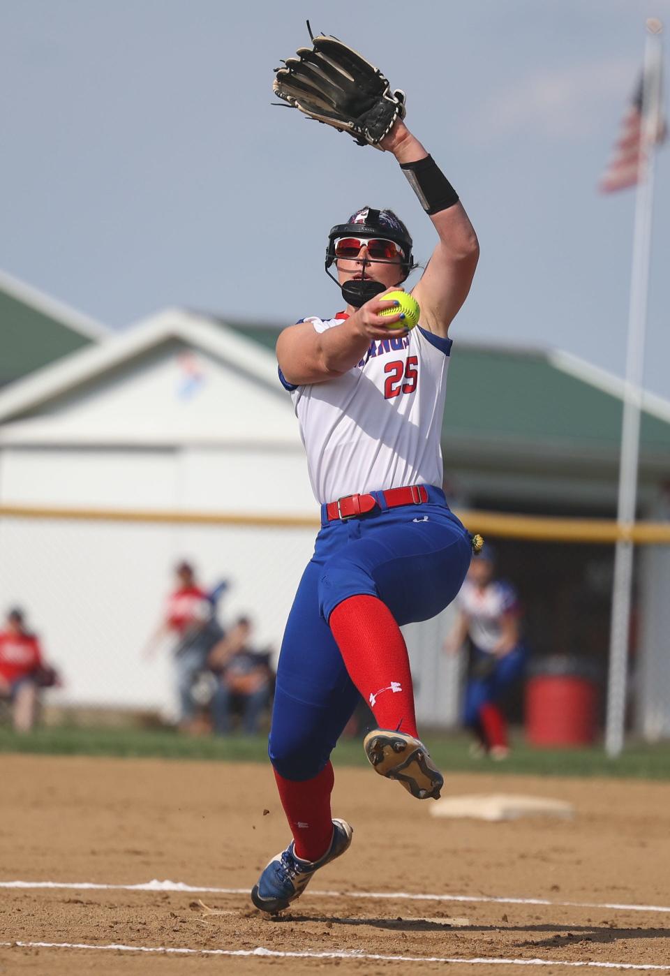 Tuslaw's Meridith Rankl was aggressive in the strike zone from the start and finished with nine strikeouts in a complete-game two hitter.