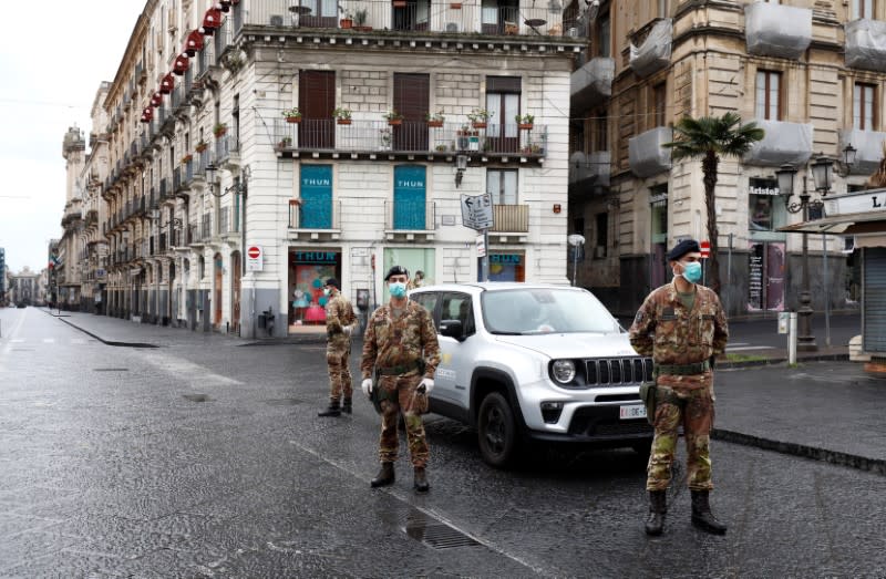 Italy reinforces lockdown measures to combat coronavirus disease (COVID-19) in Catania