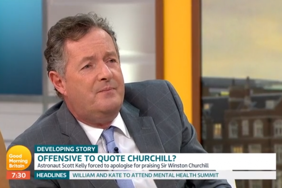 Piers Morgan took issue when academic Kehinde Andrews called Churchill racist on Good Morning Britain (GMB)