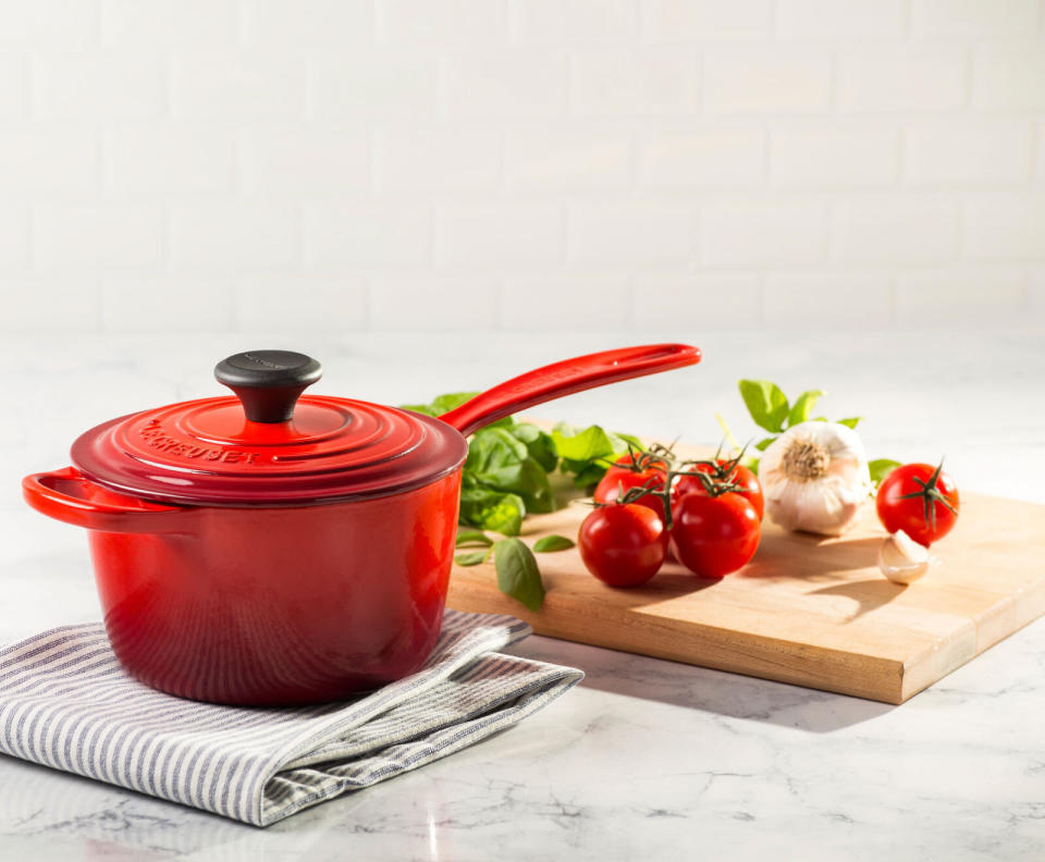 ICYMI: <a href="https://www.huffpost.com/entry/le-creuset-sale-pots-pans-dutch-ovens_l_5e8f528bc5b6b371812d66bf" target="_blank" rel="noopener noreferrer">Le Creuset's having its first-ever sale</a>. If your mom has always wanted one of the colorful cookware pieces, now's your chance to surprise her. <a href="https://fave.co/2zi0cpB" target="_blank" rel="noopener noreferrer">Find it for $152 at Le Creuset</a>.