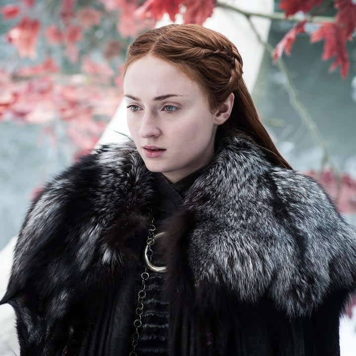 Sophie Turner wears fur in the winter