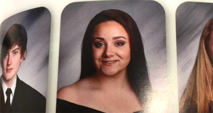 Victoria DiPaolo made a statement with her yearbook quote. (Photo: Twitter)