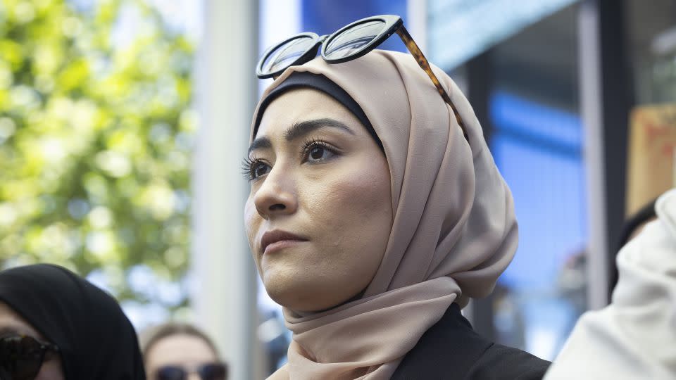 Senator Fatima Payman attending a pro-Palestinian rally on October 28, 2023 in Perth, Australia. - Matt Jelonek/Getty Images