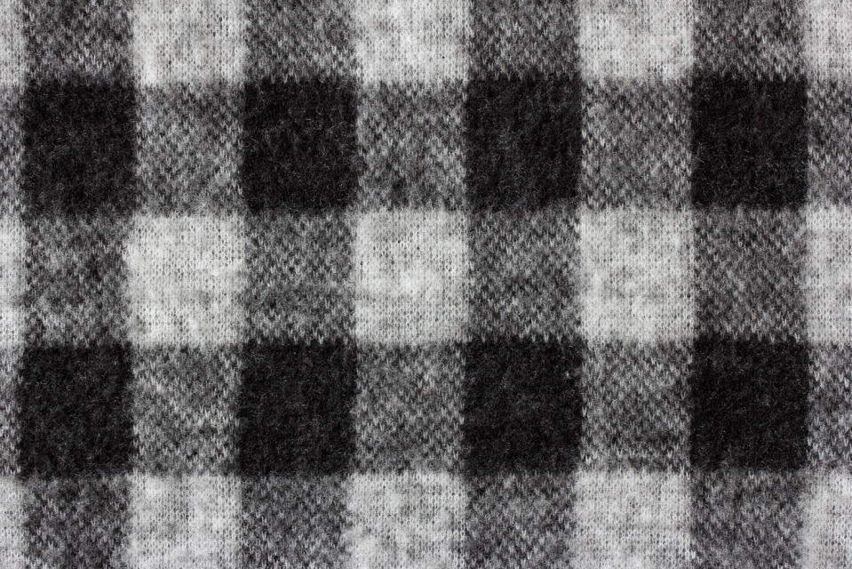 close up of flannel shirt