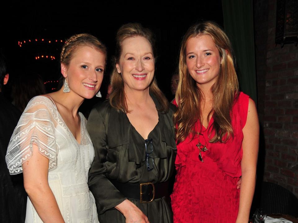 Meryl Streep with daughters Mamie Gummer and Grace Gummer in 2009.