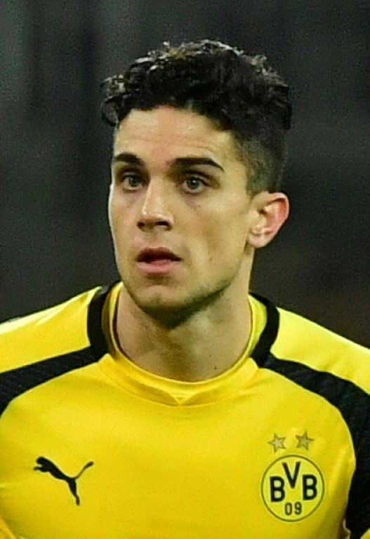 Dortmund's Spanish defender Marc Bartra was injured after he was hit by splinters of broken glass during three explosions rocked the Borussia Dortmund bus