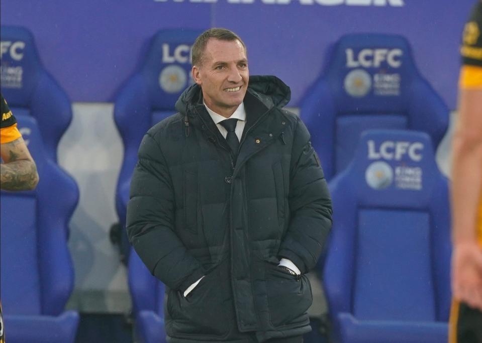 <p>Brendan Rodgers Leicester City manager</p> (AP)