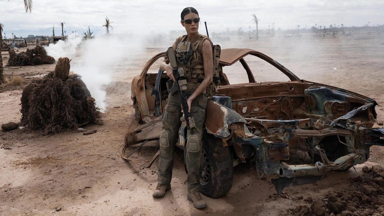  Solider leans against car in Special Ops: Lioness stream 