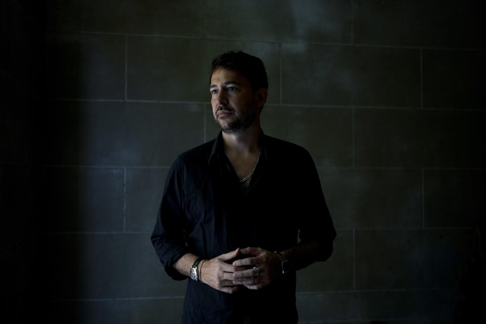 Santiago Mitre, director of "Argentina, 1985", nominated for a best foreign film Oscar, poses for portraits in Buenos Aires, Argentina, Thursday, Feb. 9, 2023. (AP Photo/Natacha Pisarenko)