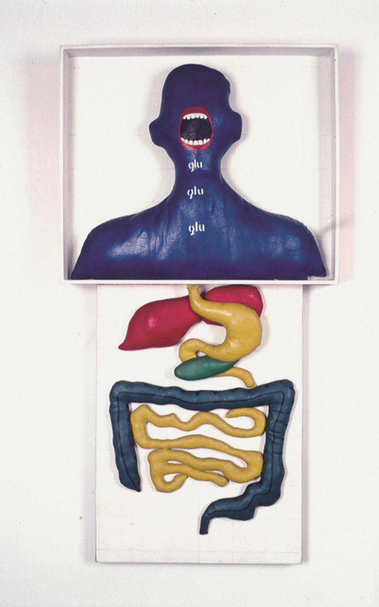 Anna Maria Maiolino, Glu Glu Glu..., 1967, at MOCA (Museum of Contemporary Art, Los Angeles) - Gilberto Chateaubriand Collection, Museu de Arte Moderna, Rio de Janeiro, Brazil./Anna Maria Maiolino.