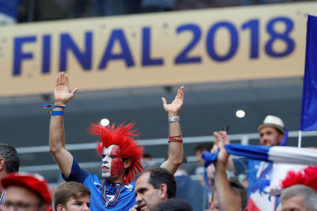 Soccer Football - World Cup - Final - France v Croatia - Luzhniki Stadium, Moscow, Russia - July 15, 2018 France fan before the match REUTERS/Darren Staples