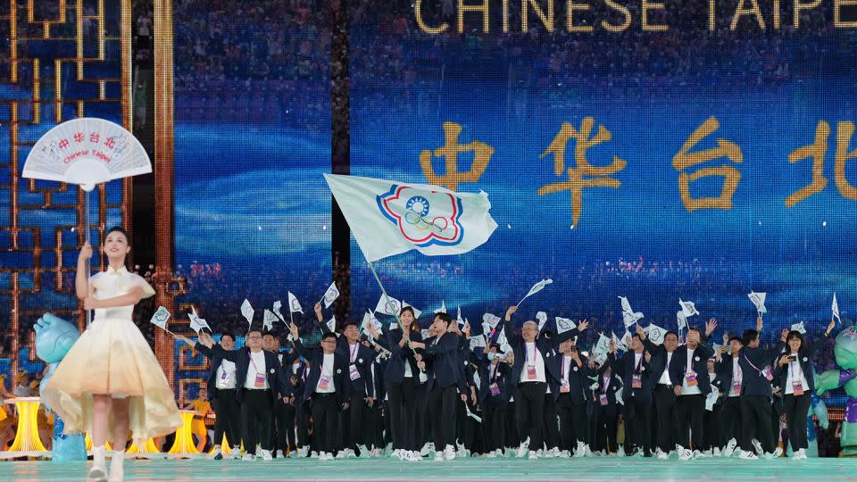 The Taiwan delegation at the opening ceremony of the Asian Games in Hangzhou, China, on September 23, 2023. - Shi Tang/Getty Images