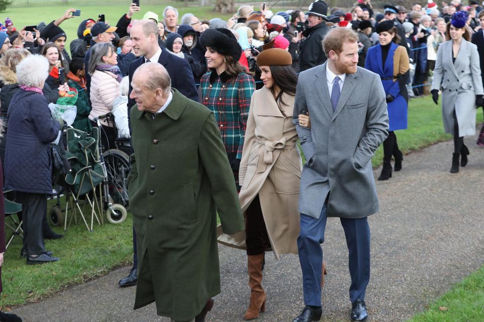 Meghan Markle and Prince Harry join the royals for Christmas church service