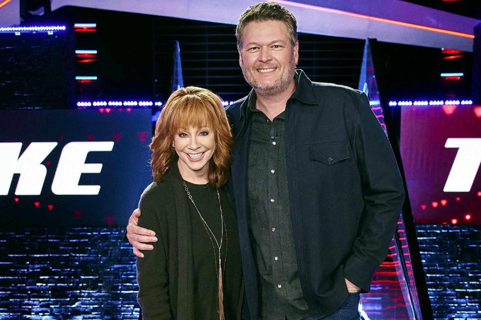 Tyler Golden/NBC Reba McEntire and Blake Shelton