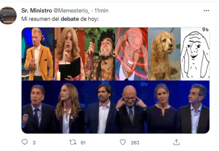 Los memes por el debate de candidatos (Foto: Captura Twitter/@Memesterio_)