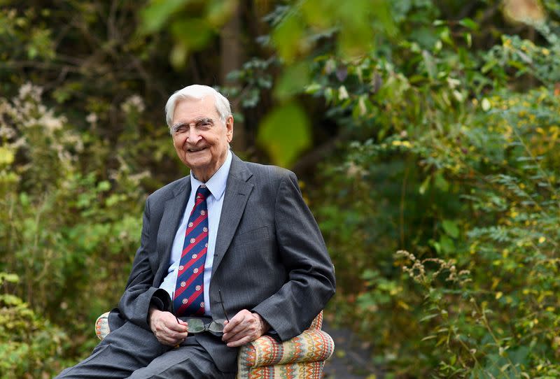 American biologist E.O. Wilson poses for a portrait in Lexington