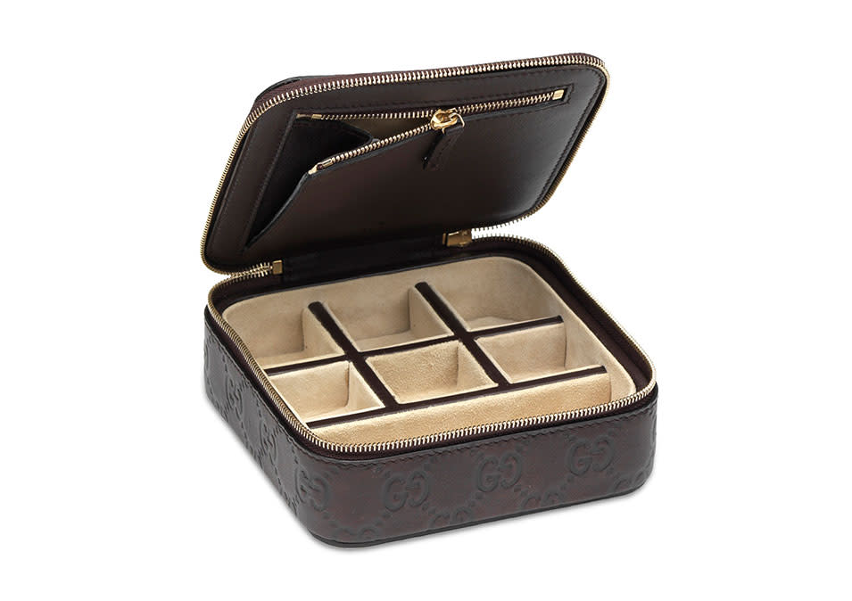 Gucci Guccissima Leather Jewelry Case