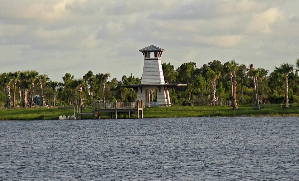 The New Landings Fishing Pier on the Grand Lake – directly across the lake from Solis Hall in Downtown Wellen Park.