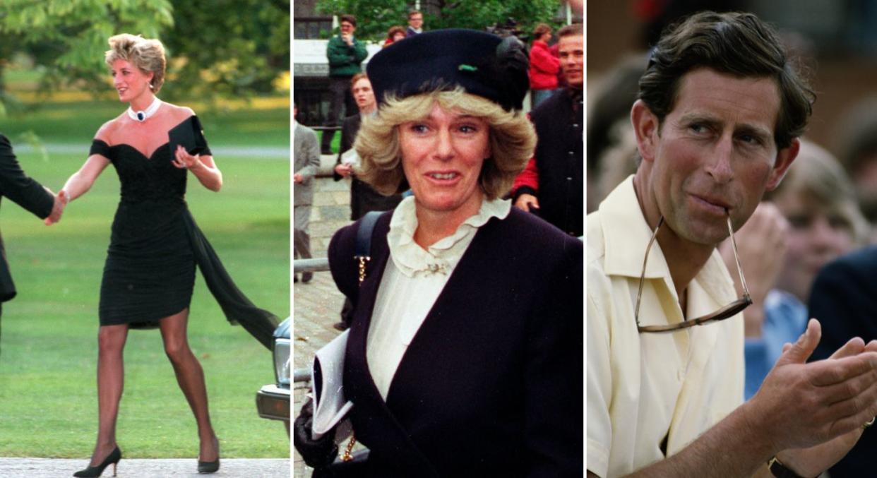 Diana, Camilla and Charles in the 1990s (Getty Images)