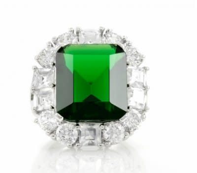 Emitations emerald cocktail ring, $39.50.