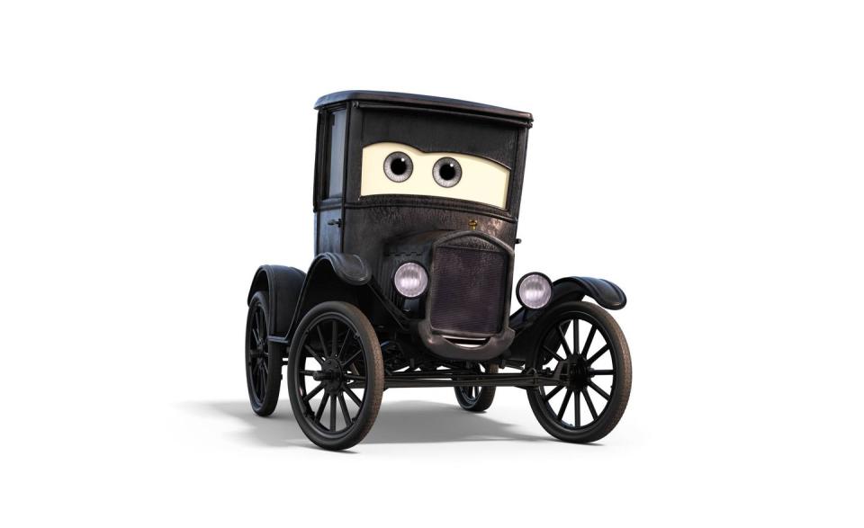 <p>Katherine Helmond returns as Radiator Springs’ doddering old Model T matriarch, Lizzie.</p>