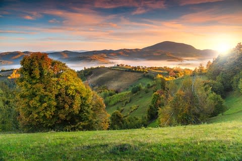 A typical rural landscape in Transylvania - Credit: GETTY