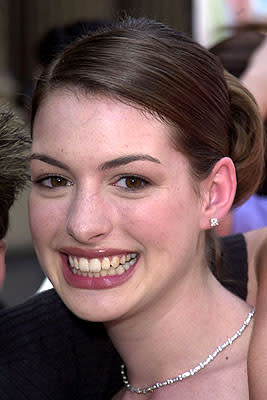 Anne Hathaway at the Hollywood premiere of Walt Disney's The Princess Diaries