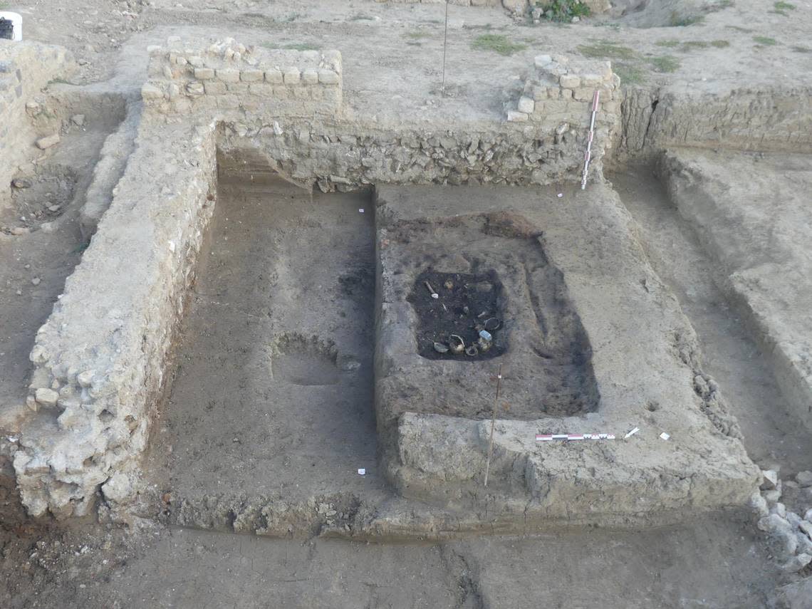 A cremation pyre found in the ancient Roman cemetery in Narbonne.