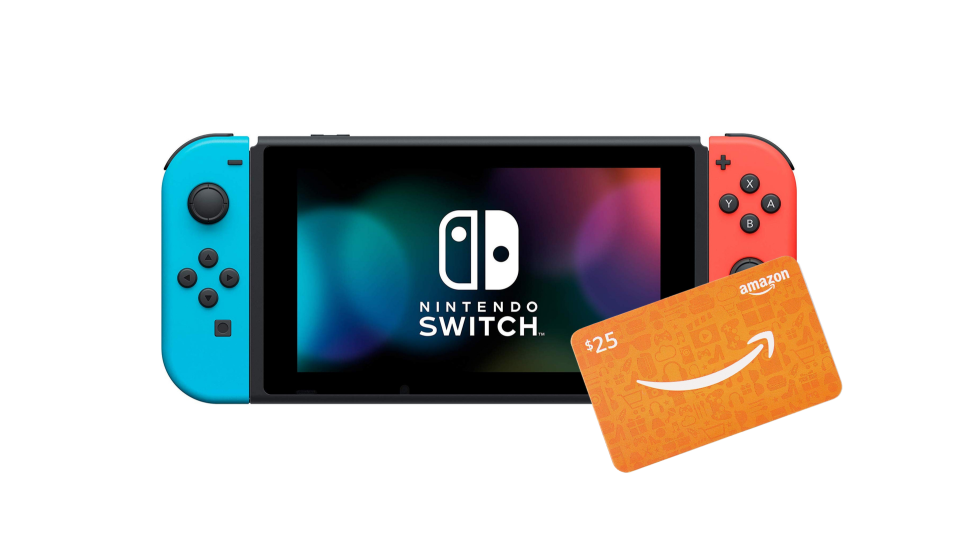 Get a free $25 Amazon gift card with Nintendo Switch. (Photo: Amazon)