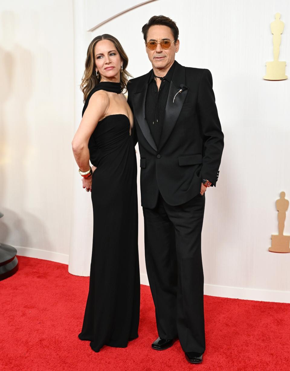 Susan Downey and Robert Downey Jr. at the 96th Annual Oscars held at at the Ovation Hollywood on March 10, 2024 in Los Angeles, California.