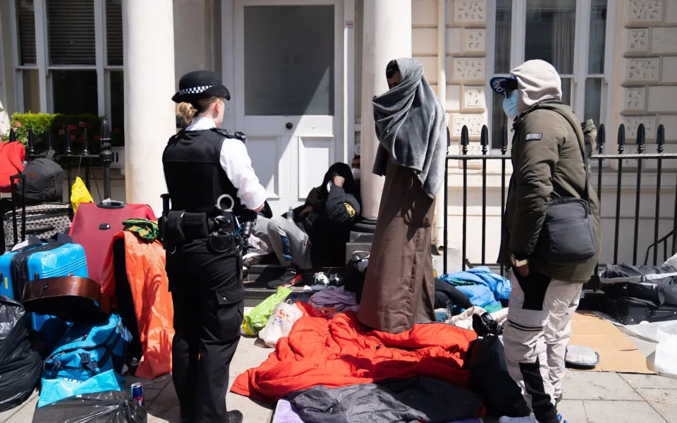 The Comfort Inn hotel on Belgrave Road in Pimlico, central London, where the Home Office have reportedly asked a group of refugees to be accommodated four to a room