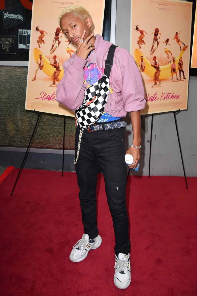 Jaden Smith Wears Mismatched Sneakers and Louis Vuitton x Supreme
