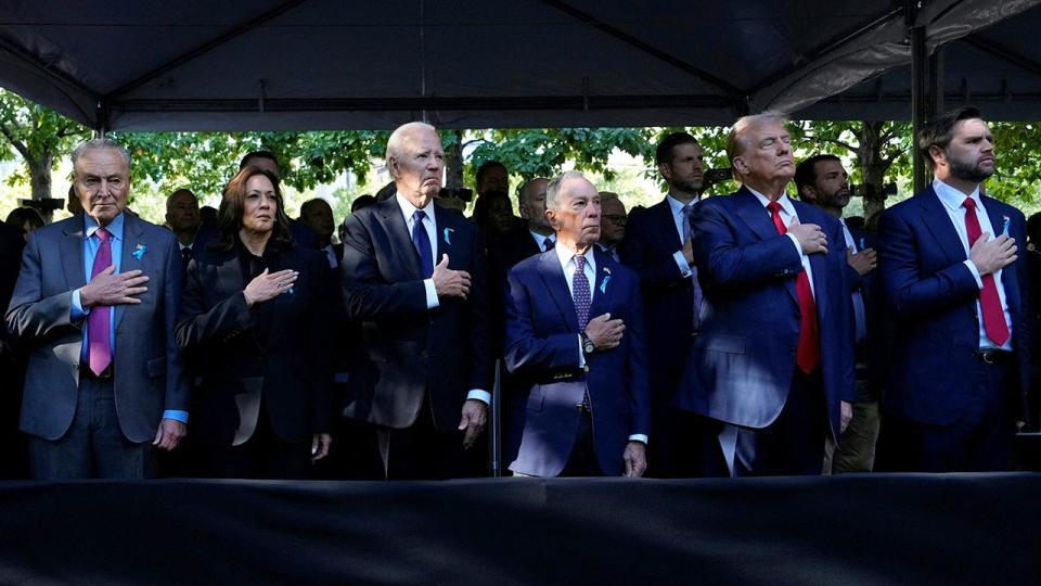 US leaders at 9/11 ceremony at Ground Zero