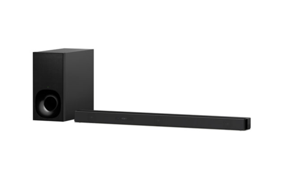 black box and Sony HT-Z9F 400-Watt 3.1 Channel Dolby Atmos Sound Bar 