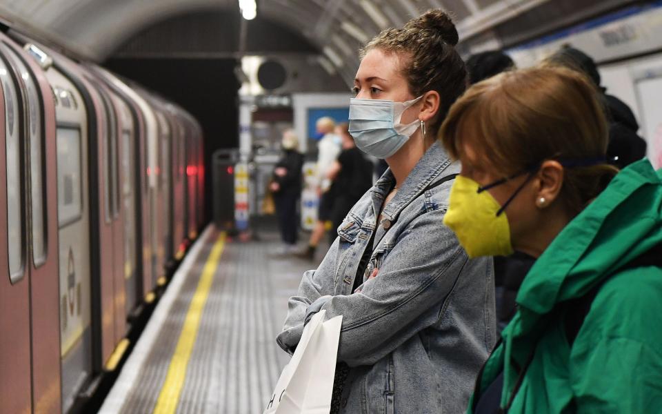 Wearing a face mask or covering is compulsory on public transport in England