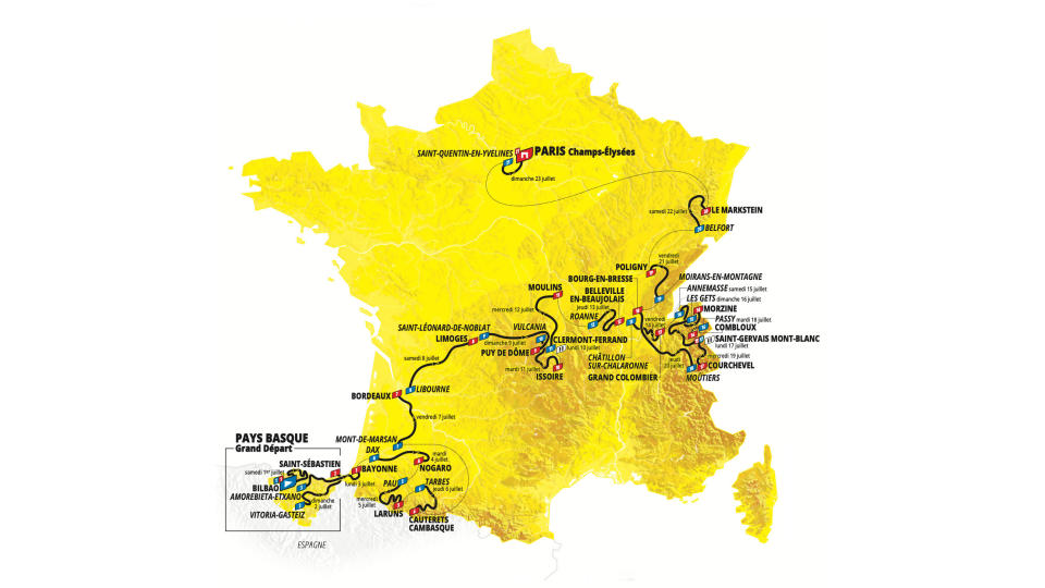  Tour de France 2023 map 