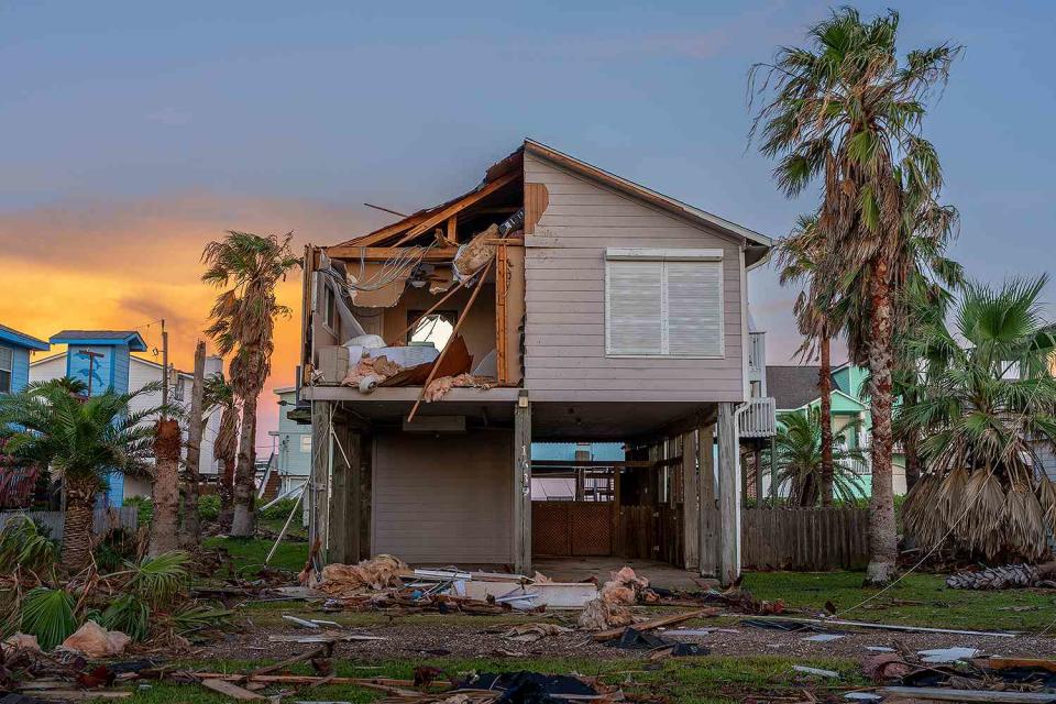 <p>Brandon Bell/Getty Images</p> The aftermath of Hurricane Beryl in Texas