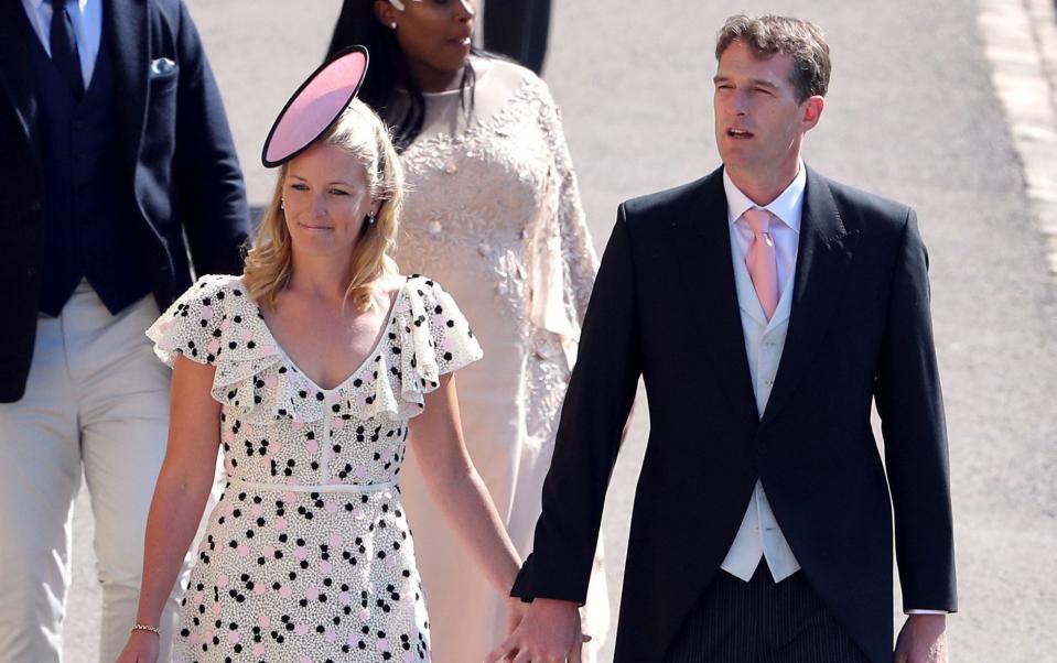 Lady Edwina Louise Grosvenor and Dan Snow at Meghan and Harry's wedding in 2018